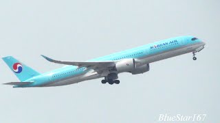 Korean Air Airbus A350-900 Hl8597 Takeoff From Kixrjbb Osaka - Kansai Rwy 06L