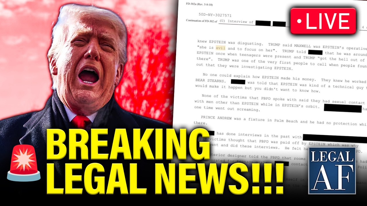 LIVE: Trump IS BURIED by EPSTEIN FILE RECKONING…AND MORE!!! | Legal AF