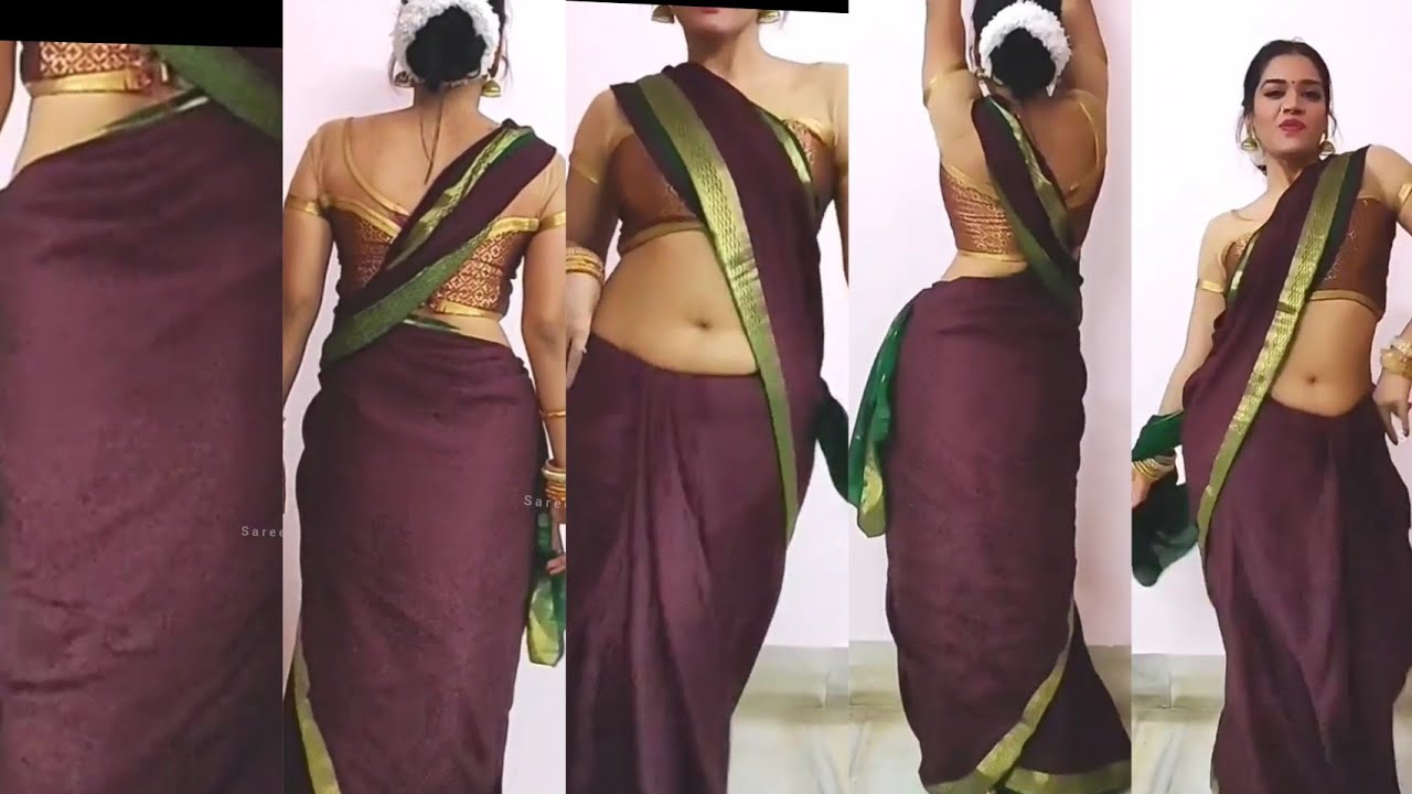 Hottest video of 2021  Stunning instagram model  Saree dancing  Saree back design  Belly dance 