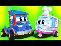 The FORKLIFT is about to FALL into WATER | SuperTruck - Rescue | Trucks Videos for Children