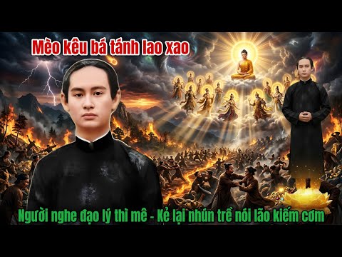 Mèo kêu bá tánh lao xao - Người nghe đạo lý thì mê kẻ lại nhún trề nói lão kiếm cơm