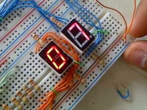 CONTADOR DEL 0 AL 99 CON EL CIRCUITO 7490 Y 7447 - YouTube