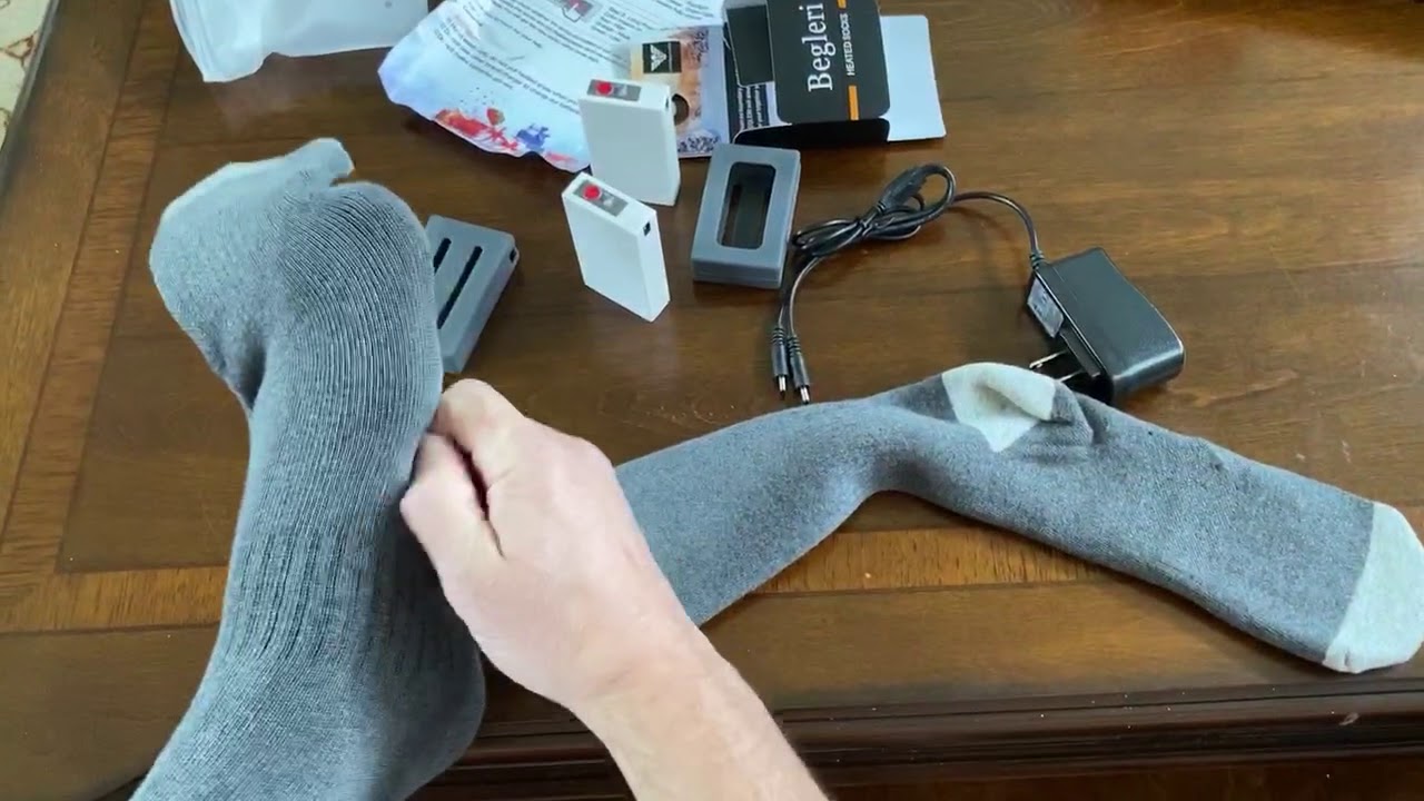 Gamegie Battery Heated Socks with Rechargeable Battery Unboxing and review YouTube