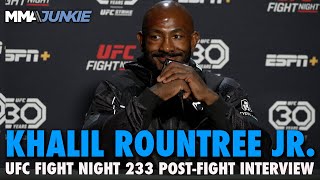 Khalil Rountree Makes Case For Alex Pereira Title Fight After TKO | UFC Fight Night 233