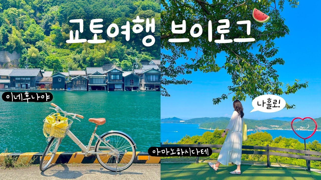 나 혼자 교토여행🇯🇵교토 근교 바다마을 이네후나야&아마노하시다테 당일치기🚃 왕복 7시간🫠 가는 법, 자전거렌트, 뷰랜드 체어리프트, JMT 규카츠집👍🏻| 6박7일 교토여행