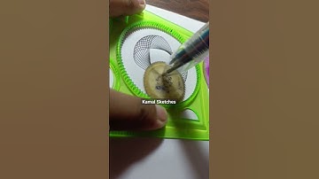 How Many Rotations Did The Pen Make In Total ?? Drawing Beautiful Spirograph Design with Pen #shorts