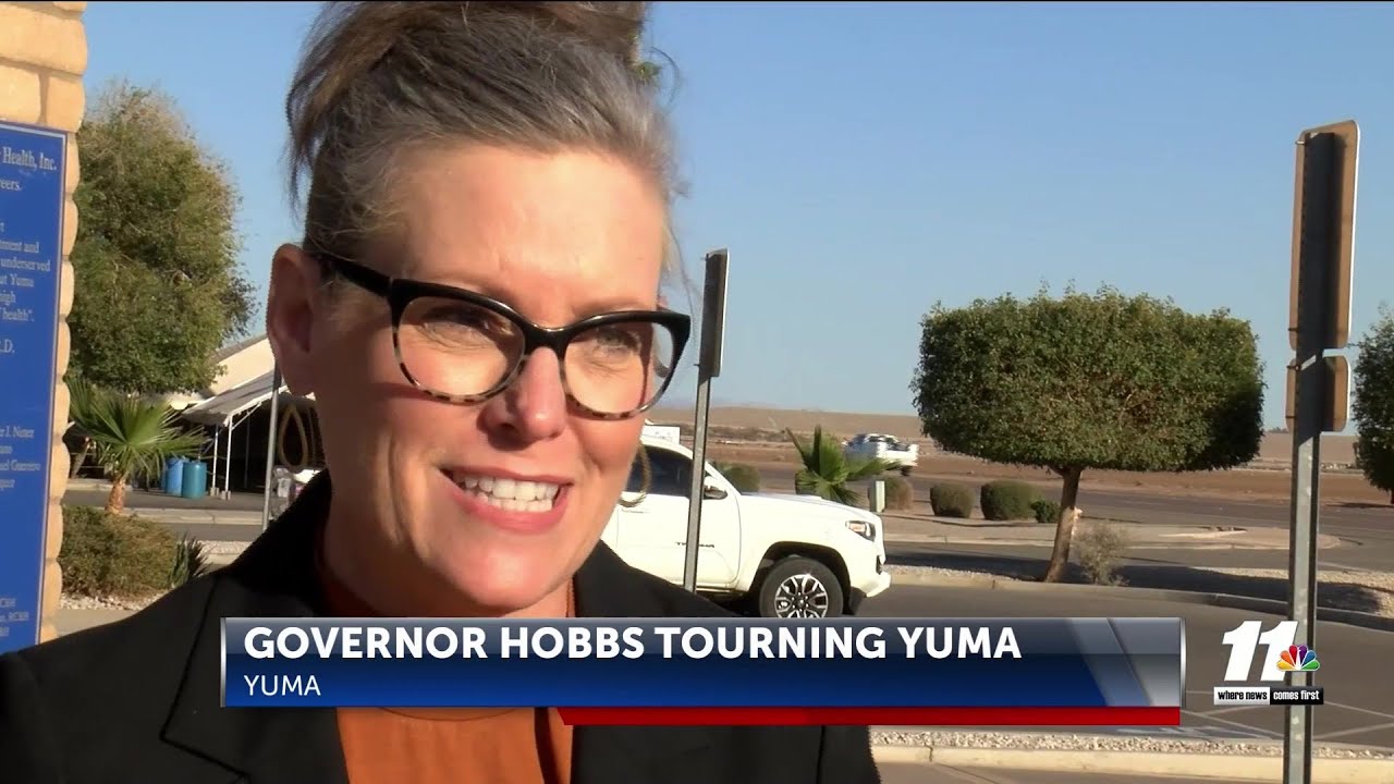 Arizona Governor Katie Hobbs visits Yuma County - YouTube