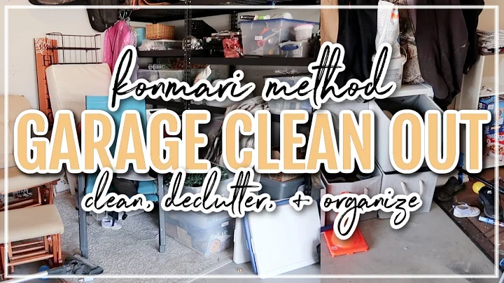 HUGE GARAGE CLEAN OUT! | KONMARI METHOD CLEAN AND DECLUTTER WITH ME 2021 | DECLUTTER + ORGANIZE