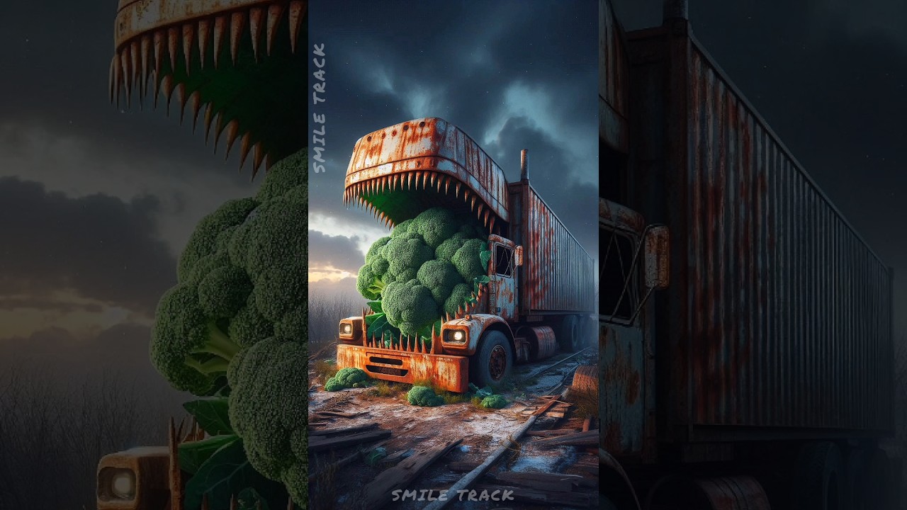 A Rusty Truck Evolution into Morden Neon Truck