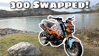 Riding a 300cc swapped Grom!