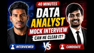 Data Analyst Mock Interview | 40-Minute Real Interview for Freshers | SQL, Power BI & Excel