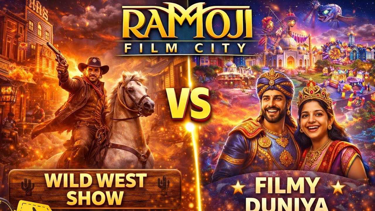 famous cowboy live stunt show of Ramoji Film City