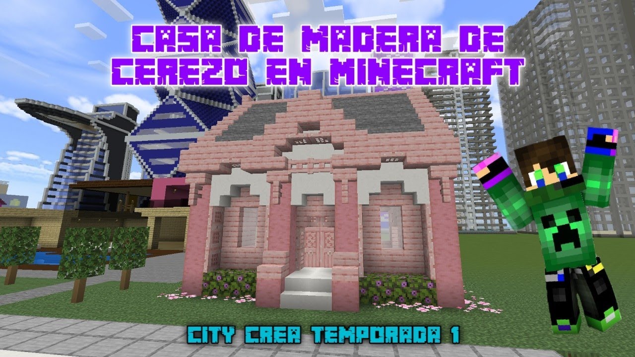 De las casas más bonitas de cerezo 🌸😍 #minecraft #minecraftbuilding  #minecraftideas #minecrafttutorial #minecrafthouse…