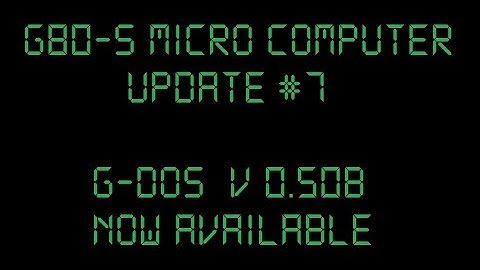 z80 Computer - Update #7 - Monitor v0.50b Now Available