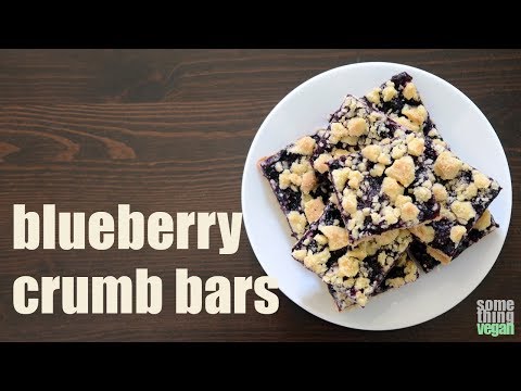 blueberry crumb bars Something Vegan