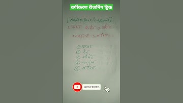 Vargikaran reasoning tricks | Classification reasoning short |#shorts