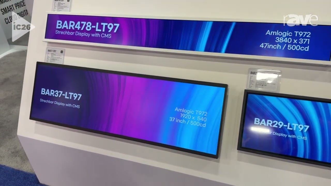 InfoComm 2026: Itemptech Showcases Bar36 Android Stretch Display for Shelves
