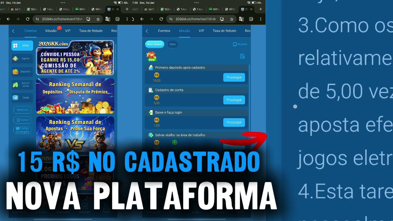 📣NOVA PLATAFORMA COM BÔNUS NO CADASTRO -SAQUE FREE (LANÇAMENTO 2026)