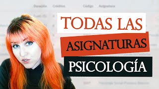 Todas las asignaturas de la carrera de Psicología | @Valdahla