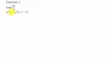 Implicit Differentiation Examples 1 - 2