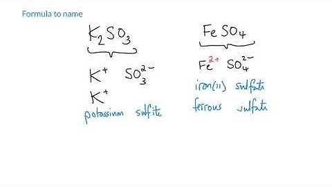 Week 4 - 9. Ionic compounds: Formulas to names