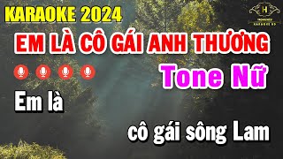 Em Là Cô Gái Anh Thương Karaoke Tone Nữ ( F#m ) Nhạc Sống Dễ Hát Nhất | Trọng Hiếu