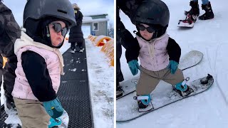 Little dude is the coolest snowboarder ever #shorts by Rumble Viral 1,208 views 9 days ago 46 seconds