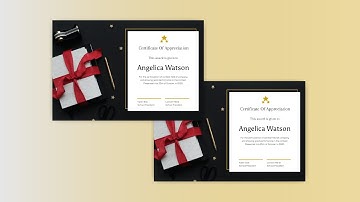 Free Certificate Design Make a Certificate of Appreciation with Christmas Gift using VP InfoART