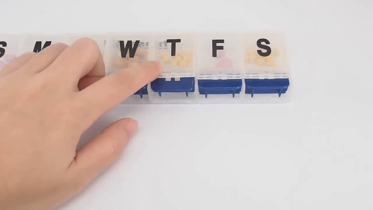 Customized Logo 7 Days Pill Box Weekly Plastic Pill Organizer YouTube
