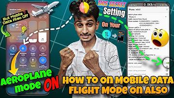 How To On Mobile Data & Flight Mode On Also This Secret Setting మీ మొబైల్‌లో ఆన్ చేయండి