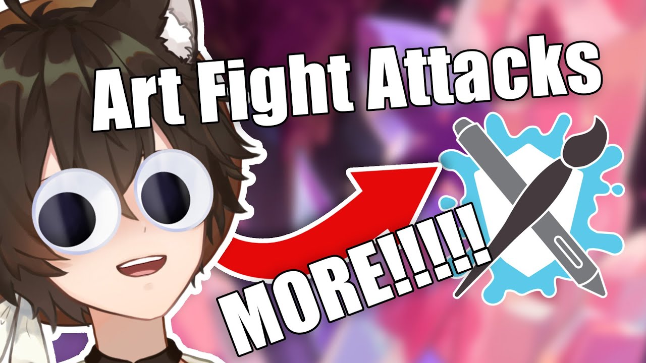 MORE Art Fight Attacks (beginner artist) | Charity Stream day 18 (Team Crystal) drawing with mouse