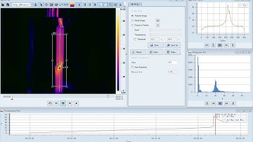 Carbon Fiber Composite Tension Test Temperature Difference -FOTRIC Radiometric Video Thermal Camera