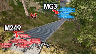Who will win? Stair Battle!! Light machine gun M249 vs MG3!