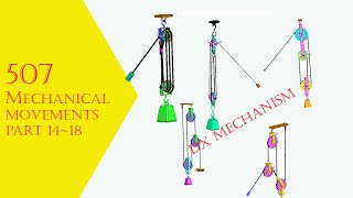 507 mechanical movements | pulley system examples | part 14 15 16 17 18