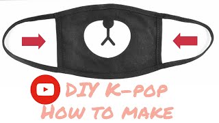 DIY k-pop !!  How to make k-pop mask (amazing)  |  كيف تصنع قناع الكيبوب #DIY