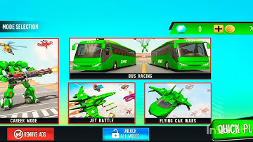 Army Bus Robot car Game- Transforming robot games gameplay  Android los