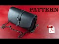 Кожаный клатч | Выкройка PDF | Making a DIY Leather black clutch