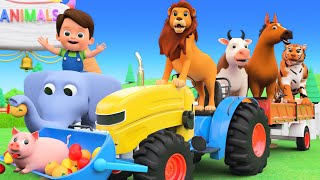 Baby Feeds Fruits to Animals - Learn Animal Names - Children Nursery Rhymes
