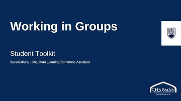 Working in Groups