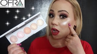 🌟*OFRA* Signature Highlighter Palette• #OfraGlow Palette Review/ Try on/ Swatches (Fair Skin) 2019