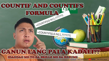 COUNTIF COUNTIFS EXCEL FORMULA |EXCEL | MICROSOFT EXCEL TAGALOG TUTORIAL | #excel #exceltips #tips