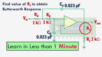 Resistor Calculation for Sallen Key Low Pass Filter Butterworth Response