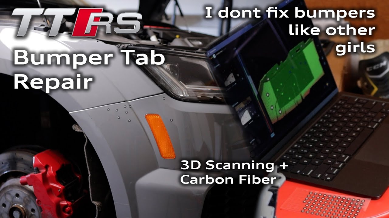 TTRS Bumper Repair with 3D Scanning, Carbon Fiber