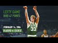 Throwback feb 14 1986 blazers vs celtics bird 47 pts lefty game  full game highlights 720p