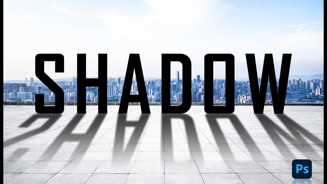 Shadow Text Effect in Photoshop Photoshop Tutorial - YouTube