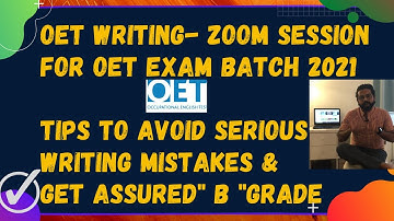 OET Writing-Detailed Zoom Session for Upcoming OET exam 2022-23| Top Tips to achieve B score |