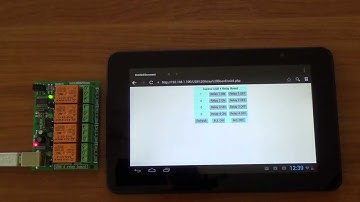 USB 4 Relay Board controlled by Android Tablet via browser