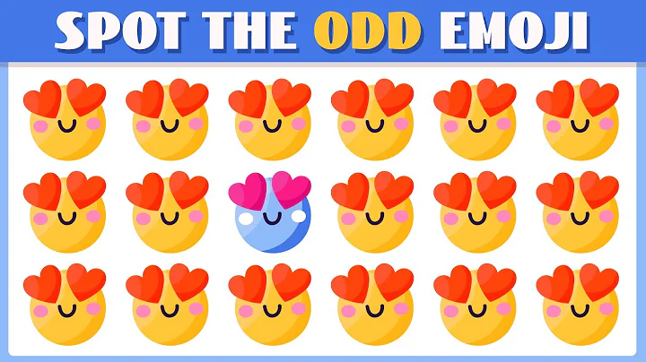 Can you Find the Odd Emoji Out? How Good are your Eyes I Heart eyes Emoji Puzzle Quiz #15