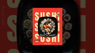 Advertisement Poster For Sushi 🍣 #poster #graphicdesigning #sushi #advertising #skill