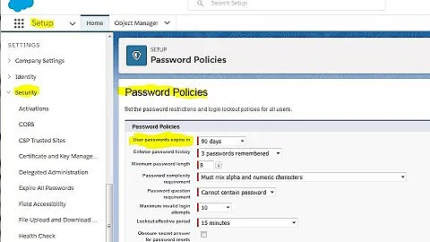 Salesforce Password Policies+Profiles+Permission Sets